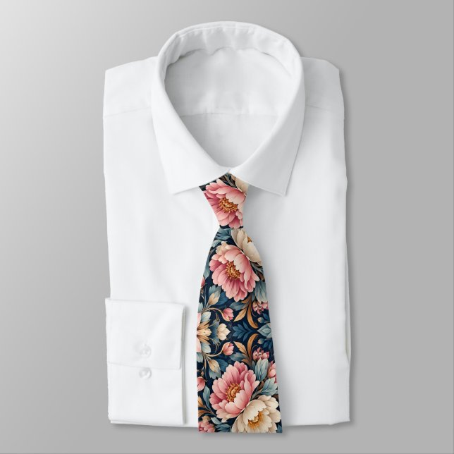 Symmetrisk modern blomsterkalejdoskop slips (Bunden)