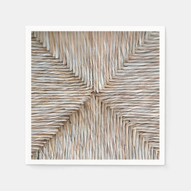 Symmetrisk naturlig bamboo-fibervåg pappersservett (Framsidan)