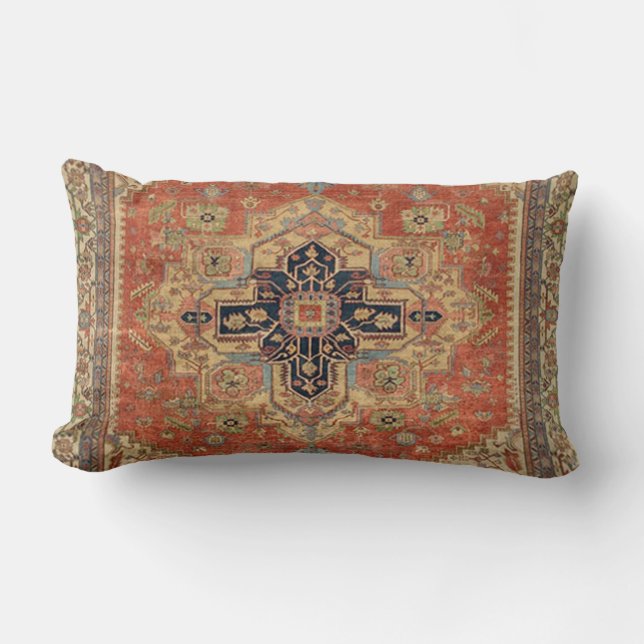 SYMMETRISK PERSIAN VINTAGE MÖNSTER LUMBARKUDDE (Framsida)