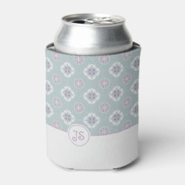 Symmetrisk Rosa Flower Tiled Mönster på Sage