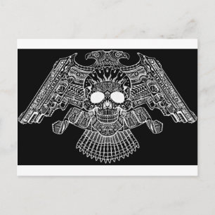 Symmetrisk skull med vapen och kulor från Al Rio Vykort