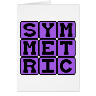 Symmetrisk, spegel-liknande hälsningskort