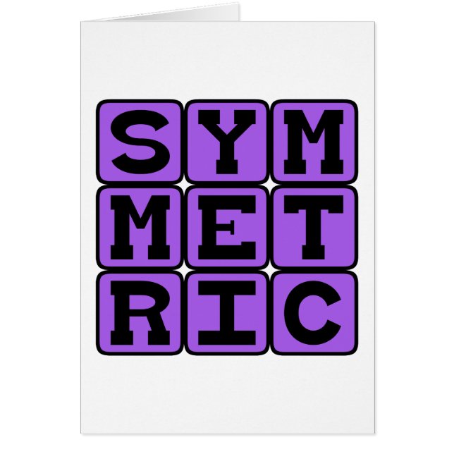 Symmetrisk, spegel-liknande hälsningskort (Framsidan)