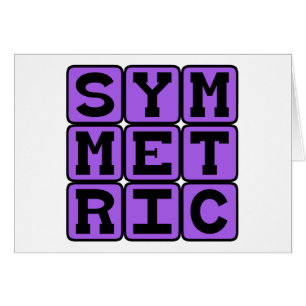Symmetrisk, spegel-liknande hälsningskort