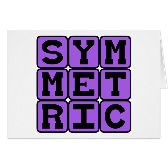 Symmetrisk, spegel-liknande hälsningskort (Framsidan Horizontal)