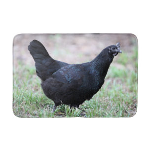 Symmetrisk ung höna för Ayam Cemani Pullet Badrumsmatta