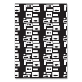 Symmetrisk vit geometrisk design med skarp, cirkel bordsnummer