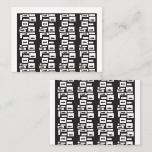 Symmetrisk vit geometrisk design med skarp, cirkel placeringskort