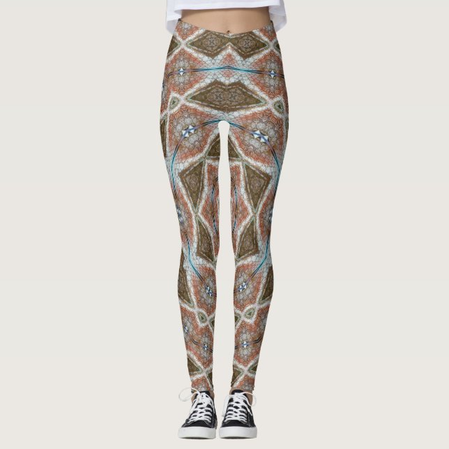 Symmetriska skalor: cirkulär vävnad mönster. leggings (Framsida)