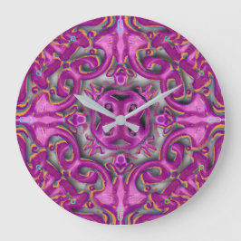 Symmetriskt mönster (liknande azulejos) stor klocka