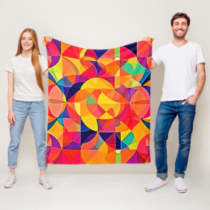Symmetry Art för kraftig Abstrakt Fleecefilt