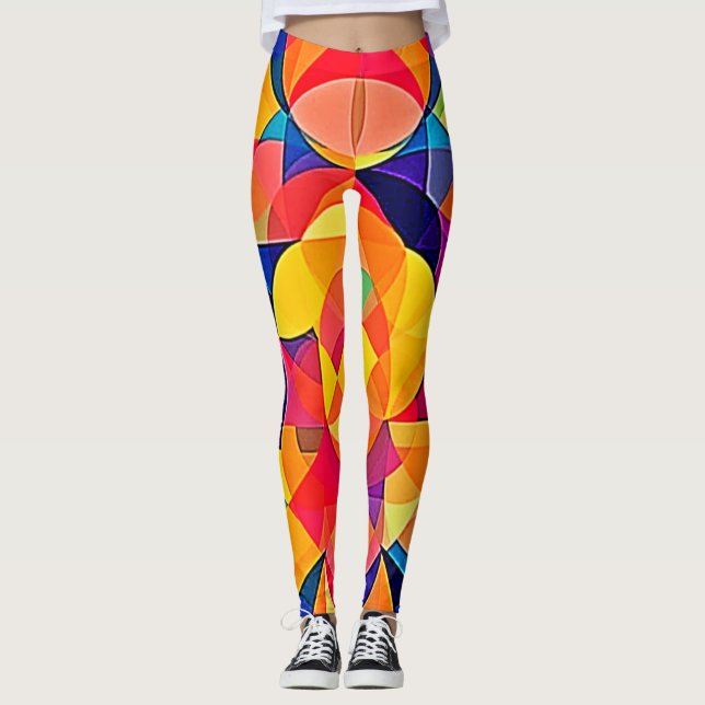 Symmetry Art för kraftig Abstrakt Leggings (Framsida)