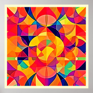 Symmetry Art för kraftig Abstrakt Poster
