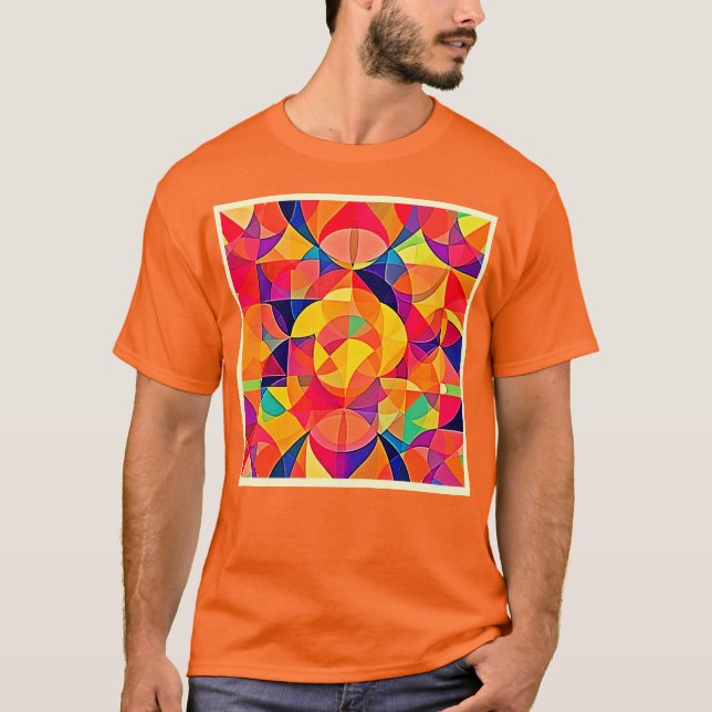 Symmetry Art för kraftig Abstrakt T Shirt (Framsida)