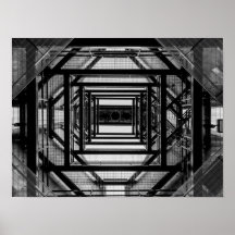 Symmetry Black and White inom industriell arkitekt