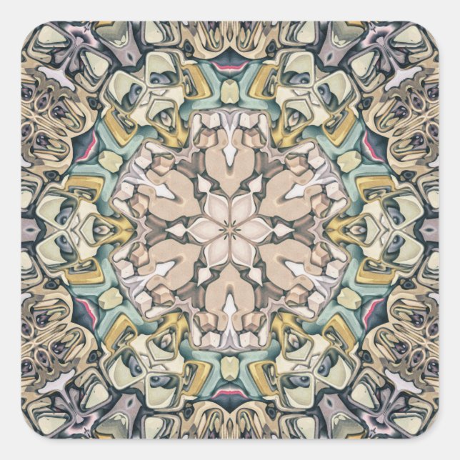 Symmetry of Shapes Fyrkantigt Klistermärke (Framsida)