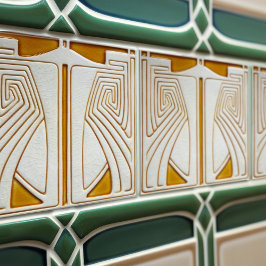 Symmetry-Orangen Art nouveau i mitten av århundrad Kakelplatta