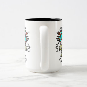 Symmetry Tribal Blå Två-Tonad Mugg