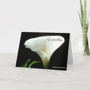 Sympathies - Calla Lily Card Kort