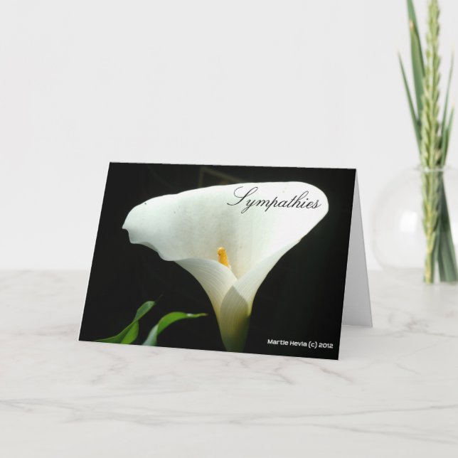 Sympathies - Calla Lily Card Kort (Framsida)