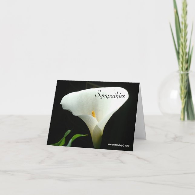 Sympathies - Calla Lily Card Kort (Framsida)