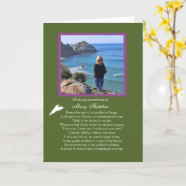 Sympathy Anpassningsbar Photo Namn Remfamn Tribute Kort