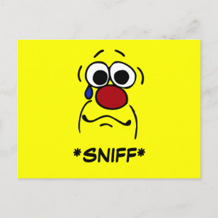 Sympathy Ansikte Grumpey Vykort