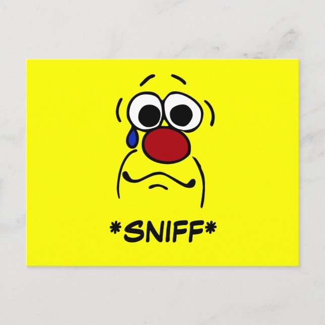 Sympathy Ansikte Grumpey Vykort (Framsida)