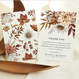 Sympathy Autumn Fall Blooms Funeral  Tack Kort