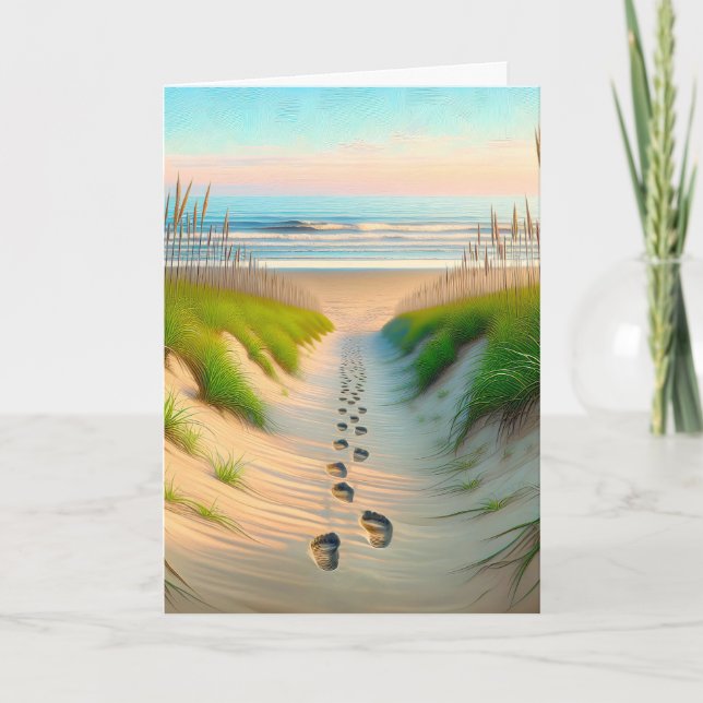 Sympathy Beach-fotavtryck Kort (Framsida)