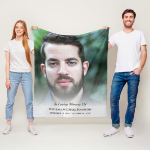 Sympathy Bereavement Funeral Memorial Anpassningsb Fleecefilt