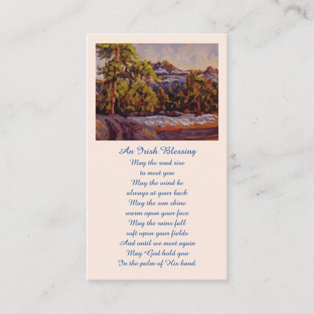 Sympathy Bild Remcomed Oljemålning Card Visitkort (Framsida)