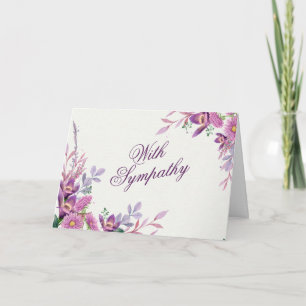 Sympathy Blommigt Card Kort