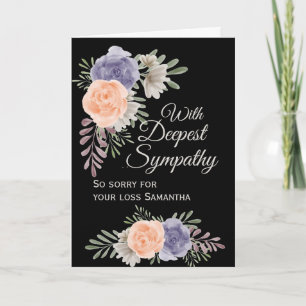 Sympathy Blommigt Peony Ro Kort