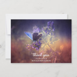 Sympathy Blue Butterfly Flower TACK | FOTO Kort