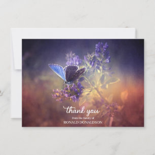 Sympathy Blue Butterfly Flower TACK   FOTO Kort