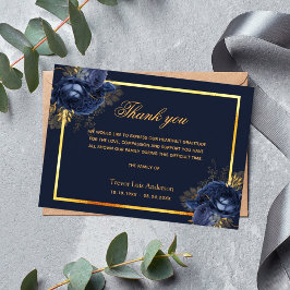 Sympathy blue guld blommigt enkel