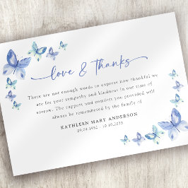 Sympathy Butterflies Funeral Tack Kort