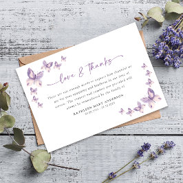 Sympathy Butterflies Funeral Tack Kort