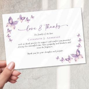 Sympathy Butterflies Funeral Tack Kort