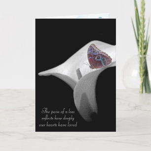Sympathy Butterfly i Calla Lily Kort