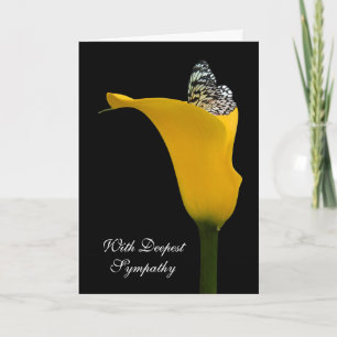Sympathy Butterfly i Calla Lily Kort