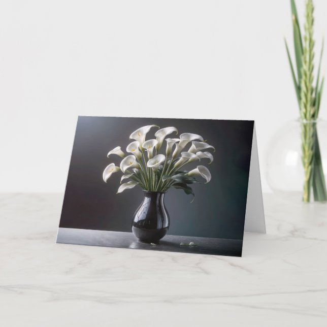 Sympathy Calla Lily Bouquet Kort (Framsida)