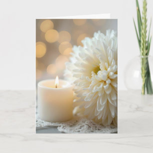 Sympathy Candle och Chrysanthemum Kort