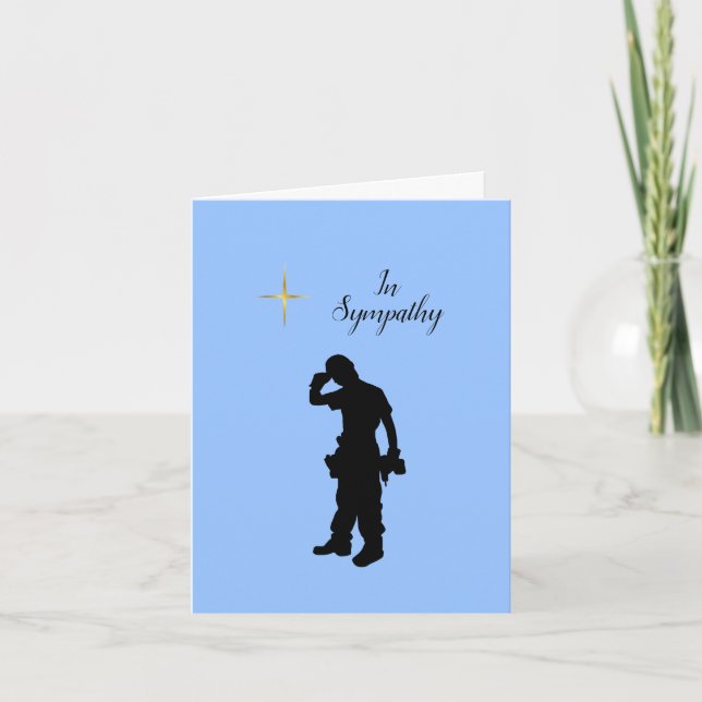 Sympathy Card för byggarbetare Kort (Framsida)