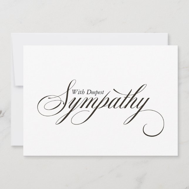 Sympathy Card för enkel Elegant Meddelande (Framsida)