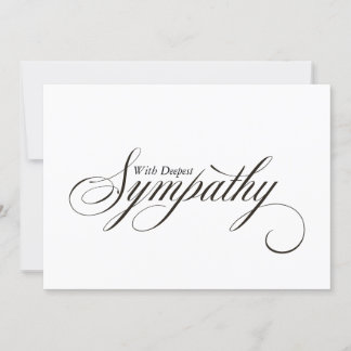 Sympathy Card för enkel Elegant Meddelande