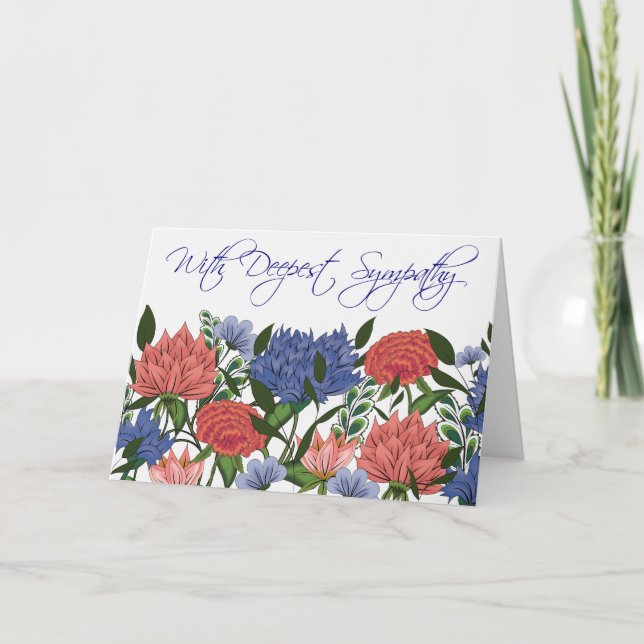 Sympathy Card för indisk Blommigt Kort (Framsida)