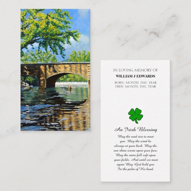 Sympathy Card för Loving Memory Bild Visitkort (Fram/baksida)