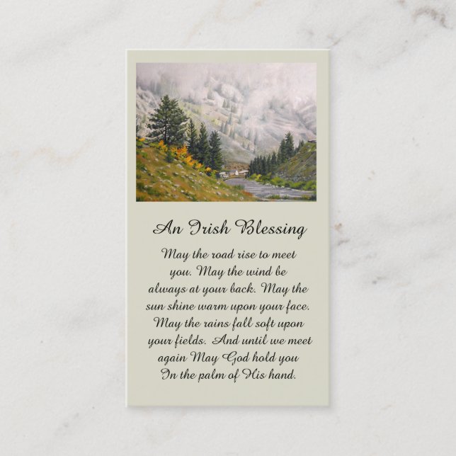 Sympathy Card för vacker Taylor River Visitkort (Framsida)